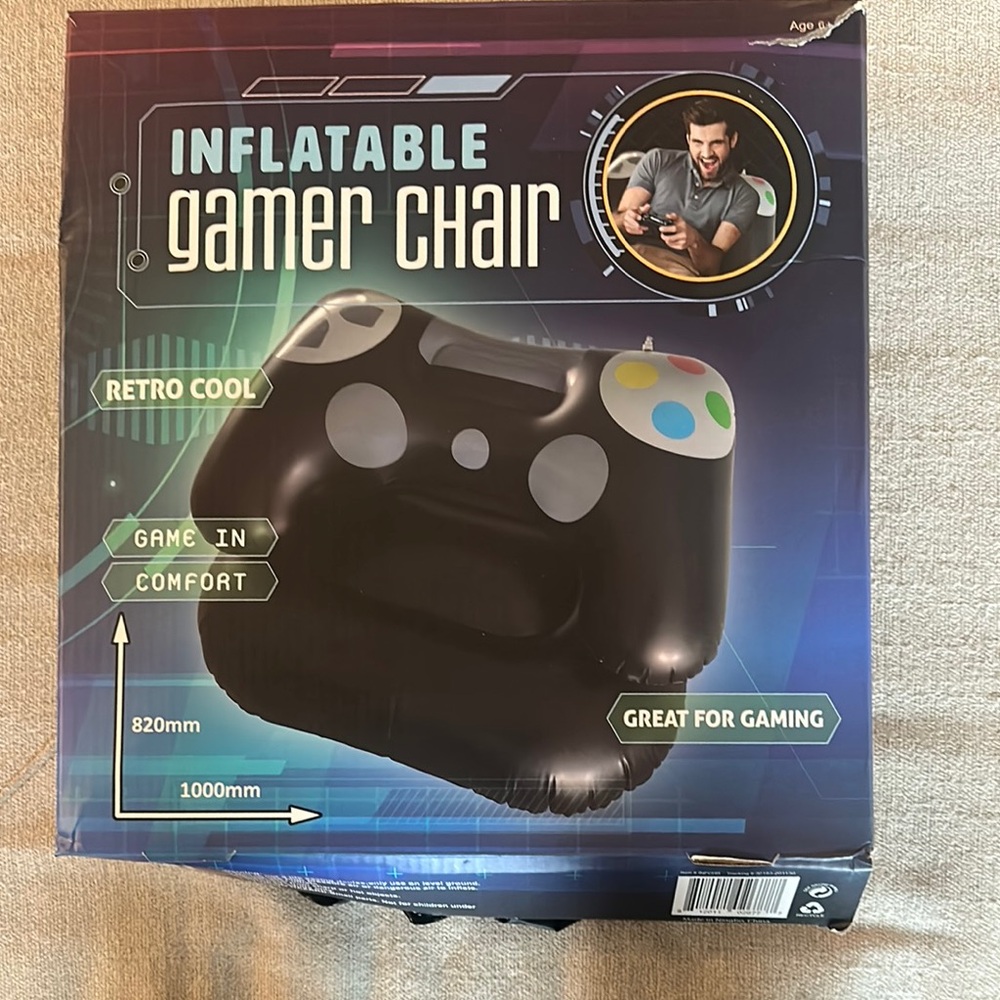 Inflatable Gamer Chair - Black